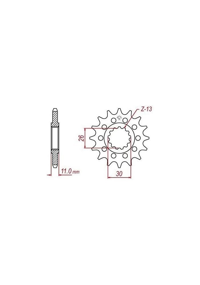 Wivplex 525 16T Motorcycle Front Sprocket for Yamaha - Image 2