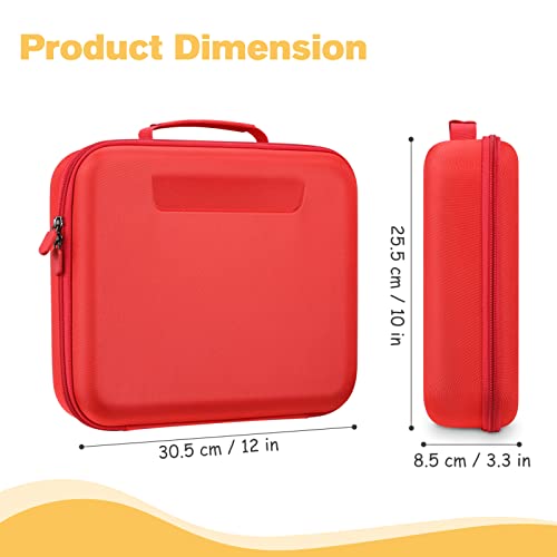 FINPAC Hard Carrying Case for Osmo Games, Grab-and-Go Large Storage Organizer Briefcase for Osmo Base for iPad, Creative Board, Markers, Pouch, Number, Tangram, Words Tiles, and Coding Blocks, Red - Image 5