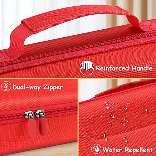 FINPAC Hard Carrying Case for Osmo Games, Grab-and-Go Large Storage Organizer Briefcase for Osmo Base for iPad, Creative Board, Markers, Pouch, Number, Tangram, Words Tiles, and Coding Blocks, Red - Image 2