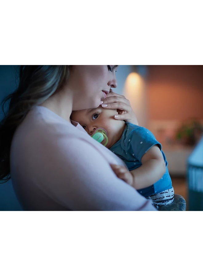 Philips Avent Soother Ultra Air Nighttime 0-6M For Girls, 2 Pieces | No.1 Brand Recommended by Moms Worldwide | Glows in the dark | Light | Breathable |BPA free |Orthodontic with Sterilization Case - Image 4