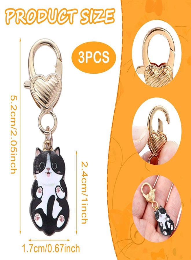 Fianoeir Cat Keychain Set of 3, Cute Keychain, Aesthetic Keychains for Girls, Keyrings & Keychains - Image 2