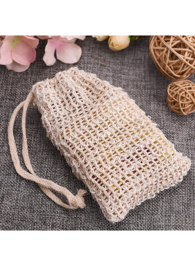 BBTO 5 Pieces Soap Saver Bag Natural Sisal Exfoliating Soap Pouch for Foaming and Drying The Soap Bars Shower Soap Bag  - Image 5