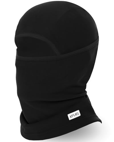 XFUEL Winter Balaclava Ski Mask Warm and Fleece Full Face Cover for Men Women Cold Weather Skiing Motorcycle Neck Warmer (US, Alpha, One Size, Medium, Black) - Image 1