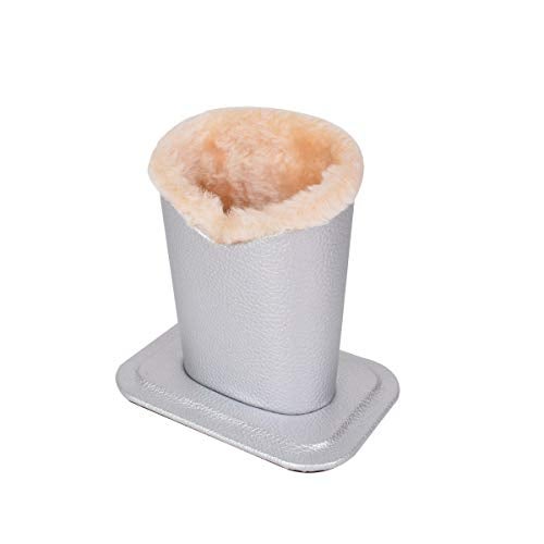 Baitaihem Pack of 2 Plush Lined Eyeglasses Holder Stand Protective Glasses Case For Desks Or Nightstands(Gray) - Image 4