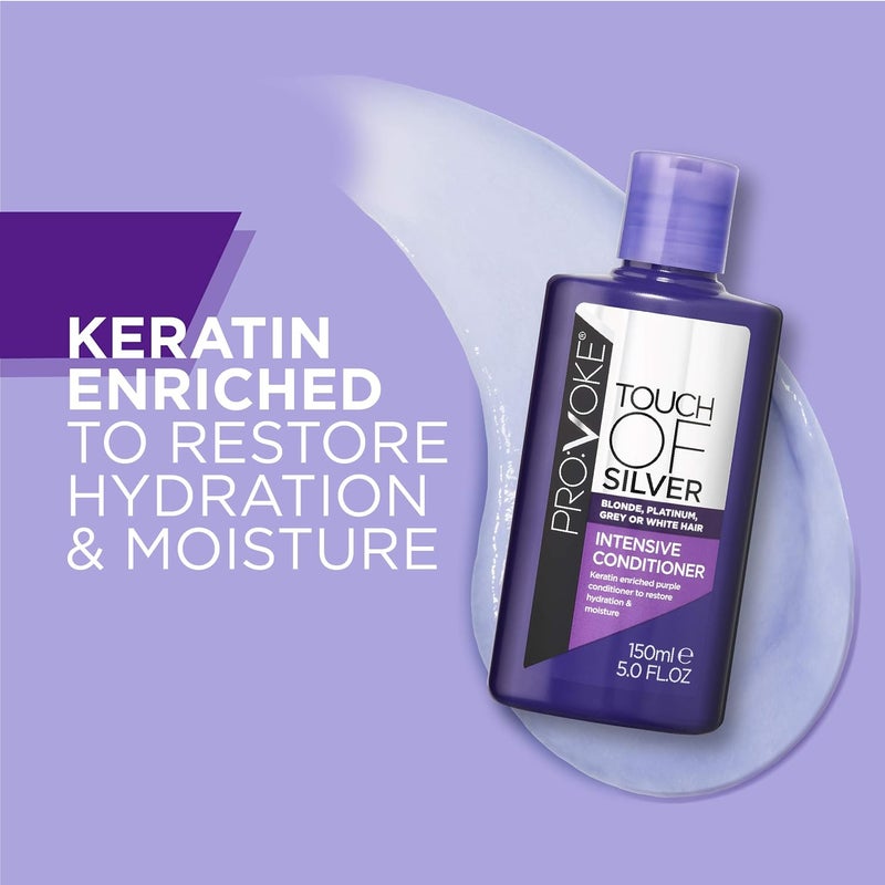 PROVOKE Touch Of Silver Intensive Conditioner for Blonde, Platinum, Grey or White Hair - 150ml - Image 3