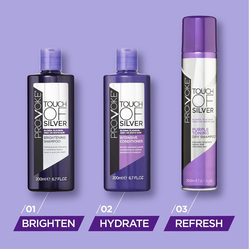 PROVOKE Touch Of Silver Intensive Conditioner for Blonde, Platinum, Grey or White Hair - 150ml - Image 5