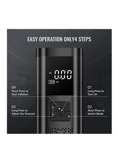 Habbaa Air Compressor Tire Inflator Pump Car Portable, 150 PSI Fast Inflation with LCD Dual Screen, [Cordless & Strong Power] Electric Tire Pump for Car Tire For Car, Bicycle, Motorcycles, Ball  - Image 4