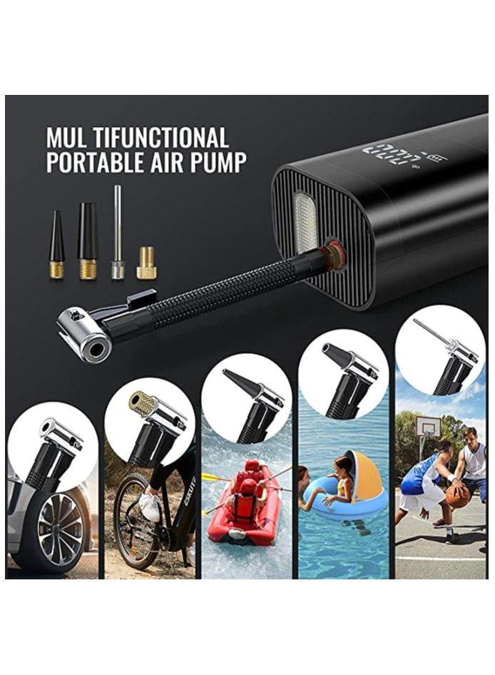 Habbaa Air Compressor Tire Inflator Pump Car Portable, 150 PSI Fast Inflation with LCD Dual Screen, [Cordless & Strong Power] Electric Tire Pump for Car Tire For Car, Bicycle, Motorcycles, Ball  - Image 5
