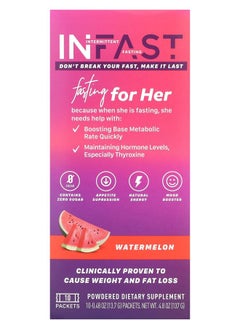 Real Ketones INFAST For Her Watermelon 10 Packets 0.48 oz (13.7 g) Each 