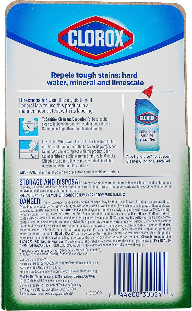Clorox أقراص كلوروكس التلقائية لتنظيف مرحاض، أخضر- 2 عدد 200g - Image 2
