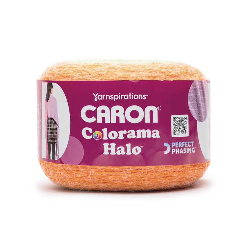 Caron Colorama Halo Perfect Phasing 500g 1 Pack of 1059 Yards176 oz Orange Sherbet 71 Acrylic 18 Nylon 11 Polyester Yarn