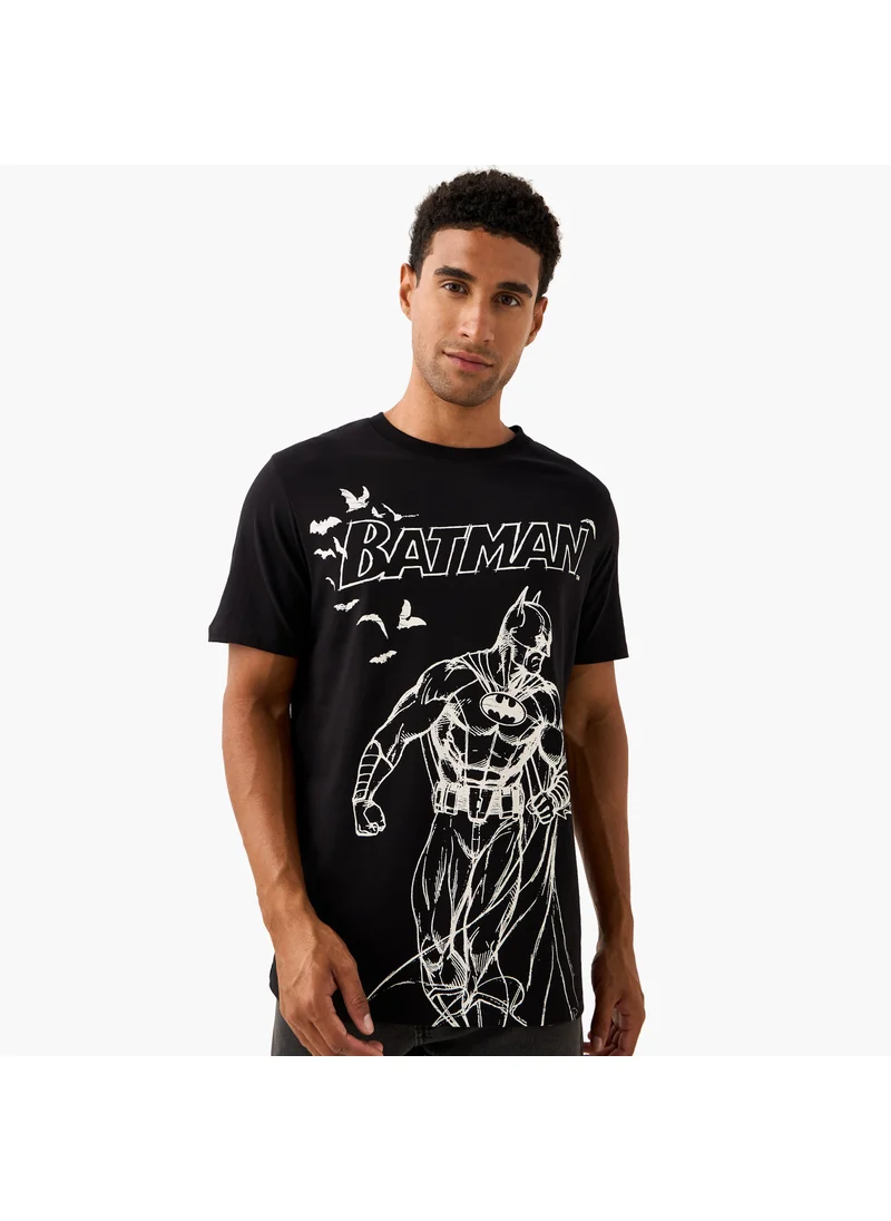 اس بي كاركترز Batman Print T-shirt with Crew Neck