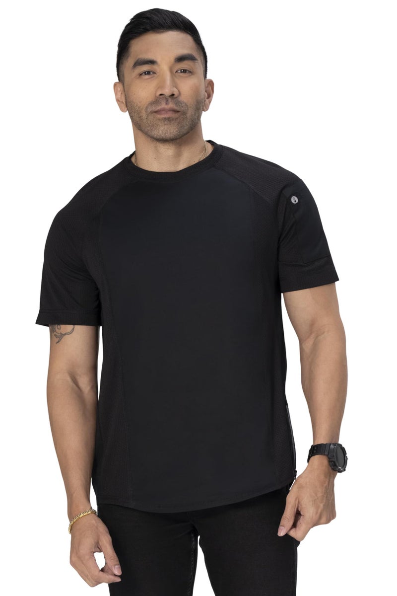 Chef Works Unisex Aryes Crew Shirt, Black, Medium - Image 1