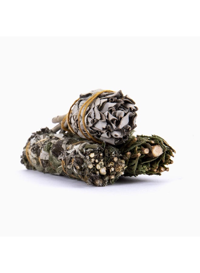 Juniper Ridge White Sage Mugwort And Siskiyou Cedar Incense Smudge Wand Aromatherapy Organic Smudge No Synthetic Fragrance Meditation Therapy Mini Variety Pack Of 3 - Image 4