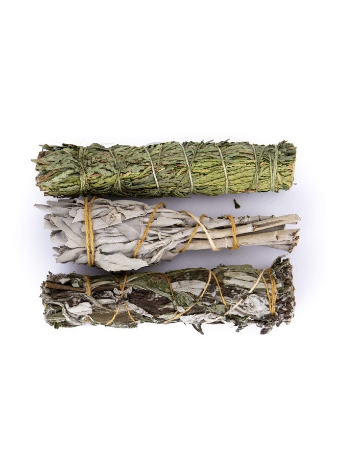 Juniper Ridge White Sage Mugwort And Siskiyou Cedar Incense Smudge Wand Aromatherapy Organic Smudge No Synthetic Fragrance Meditation Therapy Mini Variety Pack Of 3 - Image 2