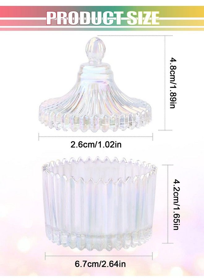 TOROKOM Monomer Dish With Lid Dappen Dish Nail Cup Small Glass Nail Dish For Liquid Powder Monomer Holder Colorful Damping Dapping Dish For Acrylic Nails - Image 3