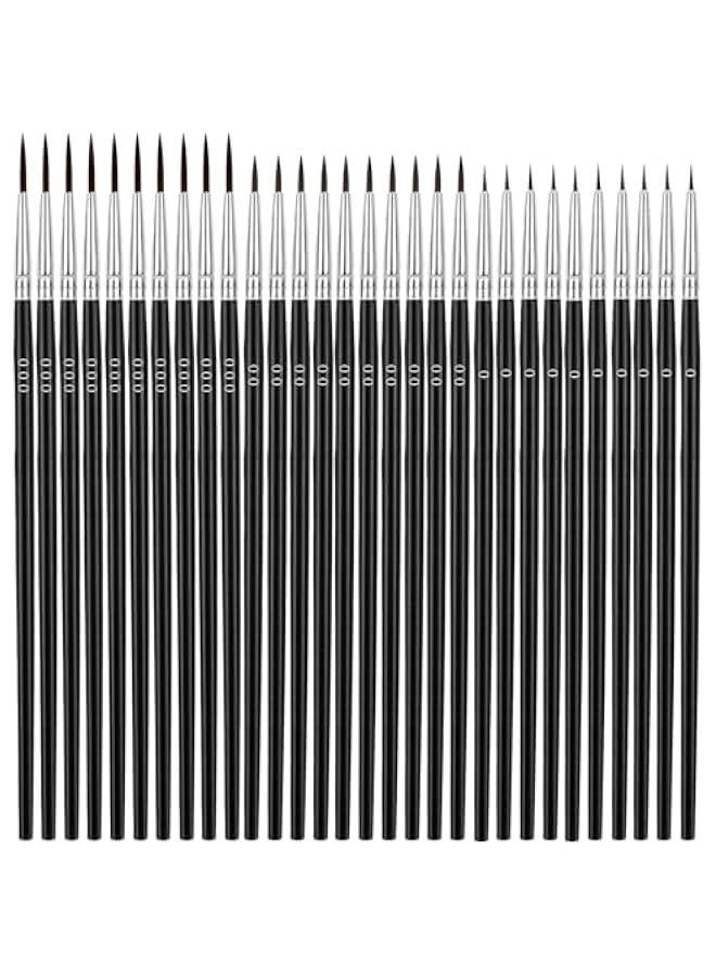 فايلكس مجموعة فرش طلاء دقيقة  م 30 قطعة و3 مقاسات مختلفة 000000 وفرشاة تحديد للحرف اليدوية الصغيرة وألوا مائية أفضل جودة - Image 1