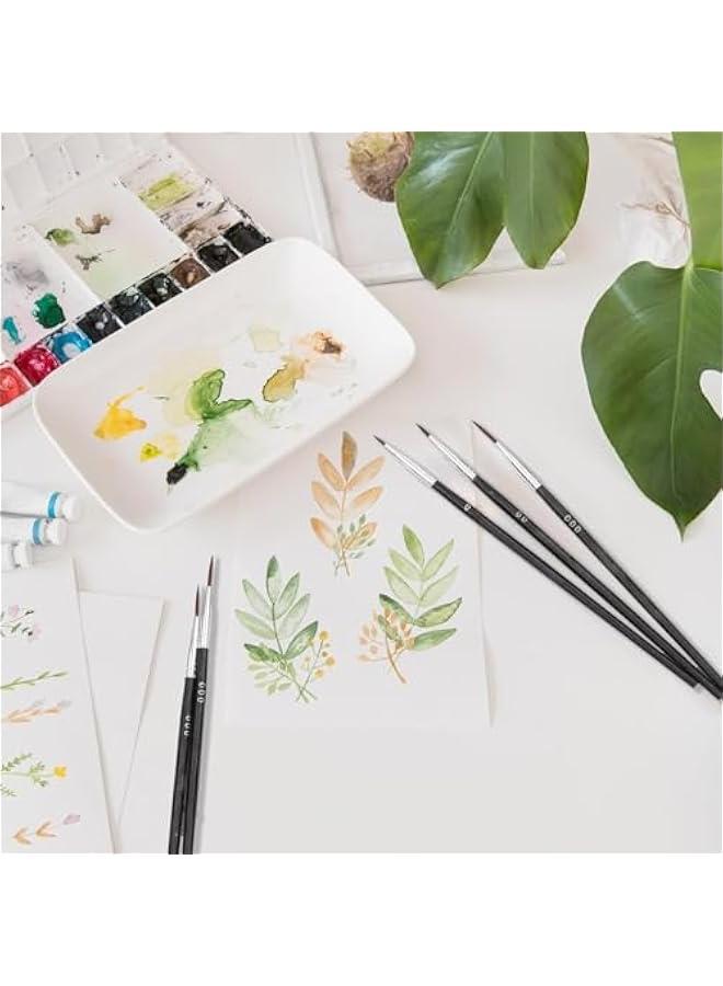 فايلكس مجموعة فرش طلاء دقيقة  م 30 قطعة و3 مقاسات مختلفة 000000 وفرشاة تحديد للحرف اليدوية الصغيرة وألوا مائية أفضل جودة - Image 4