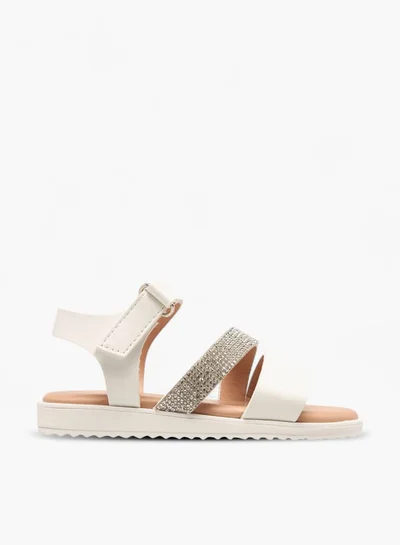 Flora Bella By Shoexpress Girls Solid Sandals With Hook And Loop Closure