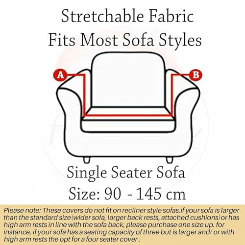 Outlay Home Gorgeous Printed | Fully Covered, Stretchable & Non-Slip Elastic Slipcover Protector Sofa Cover (Brown Check, 5 Seater (3+1+1) Sofa Cover) - Image 4