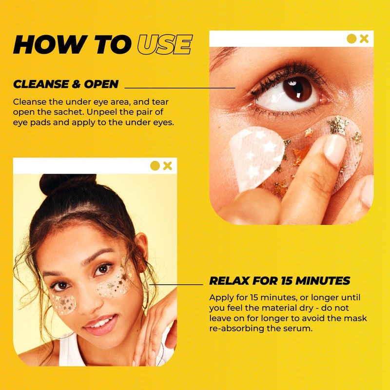 Vitamasques Under Eye Patches 3-Pack - Firming & Brightening - Anti Aging Collagen Korean Skin Care Reduce Fine Lines, Puffiness, Wrinkles & Dark Circles - Hyaluronic Acid - Vegan & Cruelty-Free - Image 4