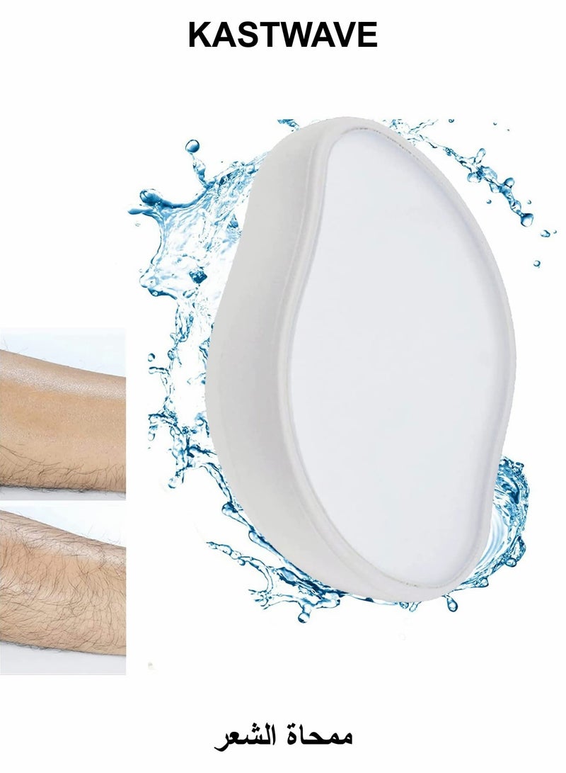 كاست ويف ممحاة إزالة الشعر، أدوات إزالة الشعر الكريستالية غير المؤلمة، ممحاة شعر الكريستال السحرية، بشرة ناعمة وملساء، إزالة شعر الكريستال بسرعة وسهولة للرجال والنساء (أبيض) - Image 1