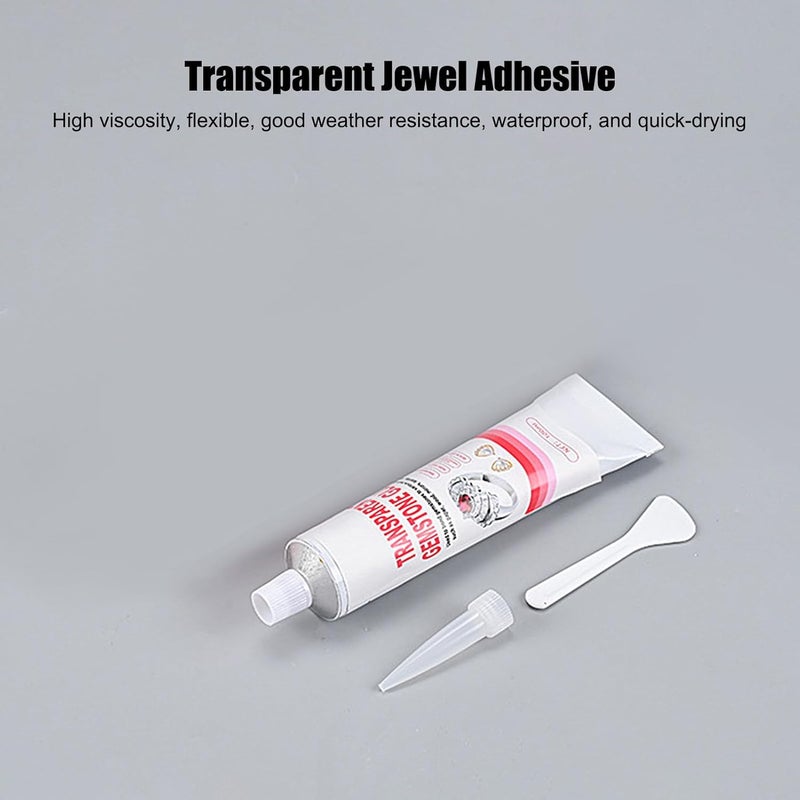 Rhinestone Glue | Quick Drying Strong Bond | Strong Bond Paper Glue for Crafts - for Home Office School Resin Mirror Hair Clip Jewelry Earring Necklace Bracelet - Image 5