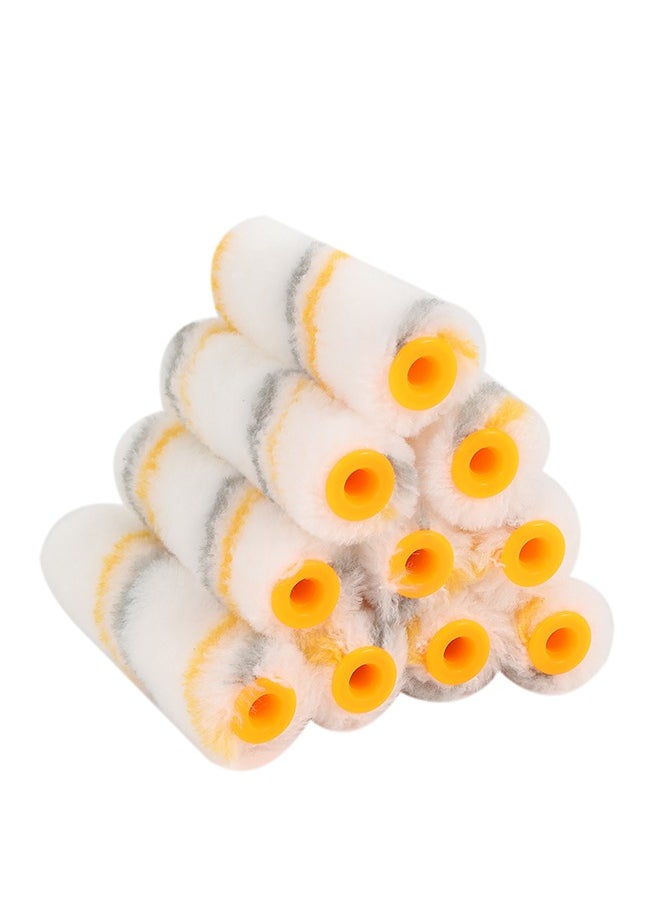 LAWAZIM Brush Roll Set -10 Piece 4inch- High-Absorption Lint-Free Roller Covers for Smooth and Textured Surfaces-Reusable Paint Refills for Wall Ceiling Furniture Painting DIY and Home Improvement  - Image 1