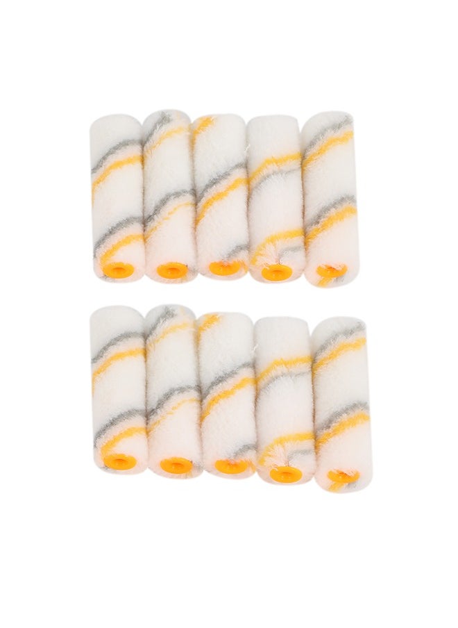 LAWAZIM Brush Roll Set -10 Piece 4inch- High-Absorption Lint-Free Roller Covers for Smooth and Textured Surfaces-Reusable Paint Refills for Wall Ceiling Furniture Painting DIY and Home Improvement  - Image 2