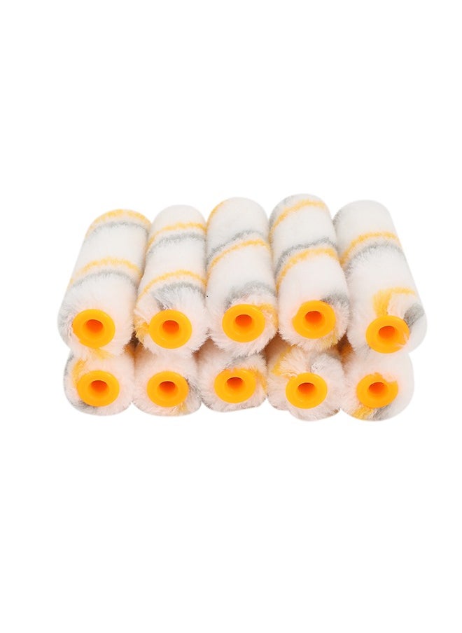 LAWAZIM Brush Roll Set -10 Piece 4inch- High-Absorption Lint-Free Roller Covers for Smooth and Textured Surfaces-Reusable Paint Refills for Wall Ceiling Furniture Painting DIY and Home Improvement  - Image 3