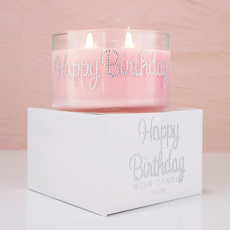 Primal Elements Happy Birthday Wish Candle - 9.5 Ounce Sweet and Creamy Frosted Cupcake Scent - Image 4