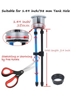 SYOSI Toilet Push Button 38mm Thread Diameter Dual Push Flushing Button Adjustable Toilet Water Tank Button  - Image 3
