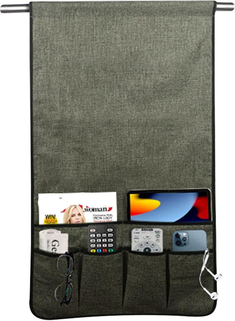 GGOOT 2 Pcs TV Remote Holder Pouch,Non-Slip Sofa Caddy Storage Pouch - Armrest Organizer with 6 Pocket for Couch Recliner Sofa - Image 1