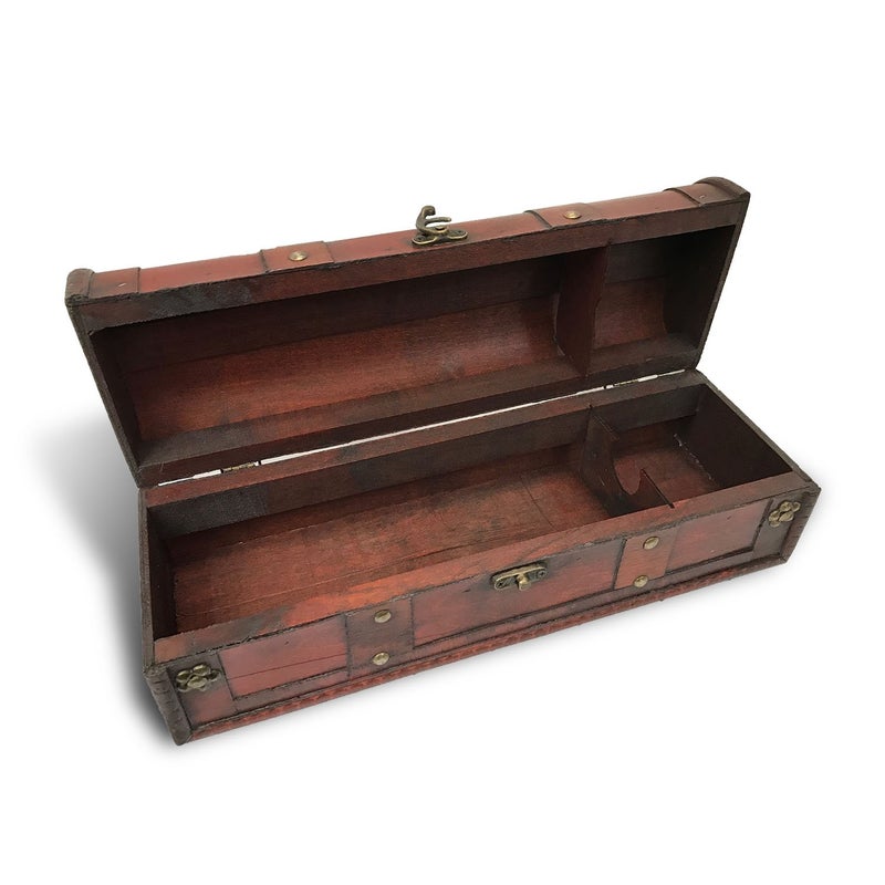 allgala Wooden Wine Bottle Box with Antique Finish - Image 2