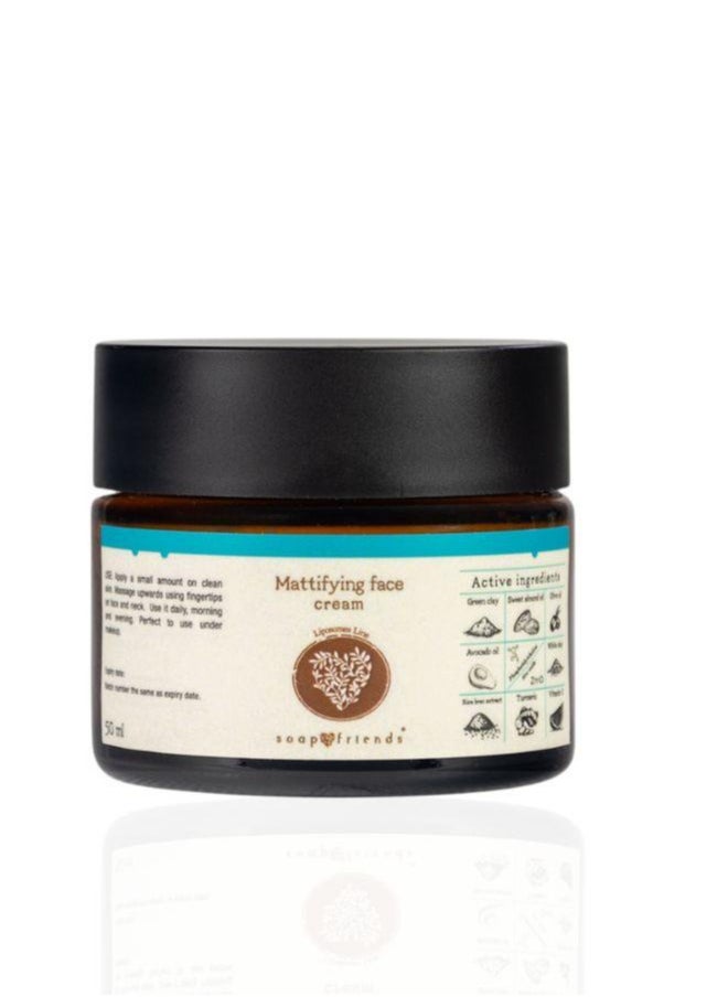 Soap&Friends Soap&Friends Oil Control Face Mattifying Cream for Oily & Acne-Prone Skin, 50ml - Controls Shine, Reduces Breakouts, and Balances Skin  - Image 1