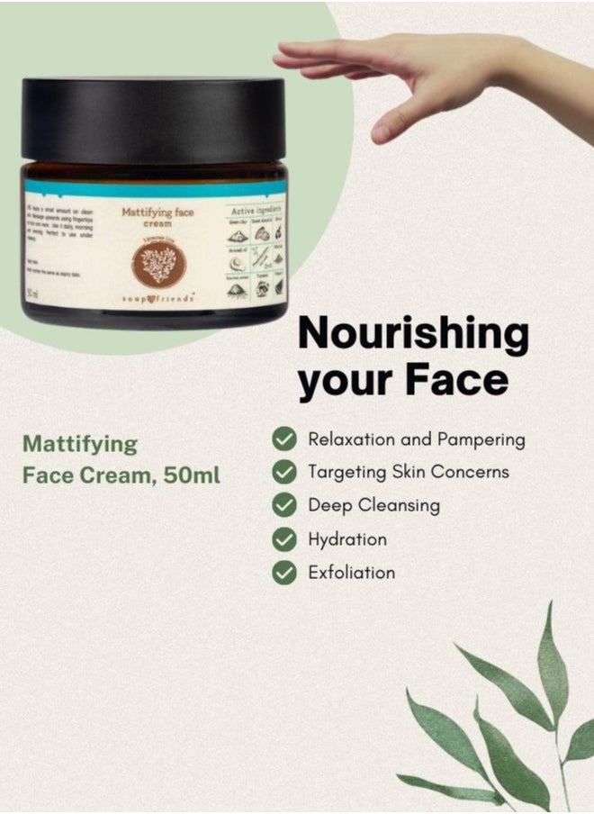 Soap&Friends Soap&Friends Oil Control Face Mattifying Cream for Oily & Acne-Prone Skin, 50ml - Controls Shine, Reduces Breakouts, and Balances Skin  - Image 5