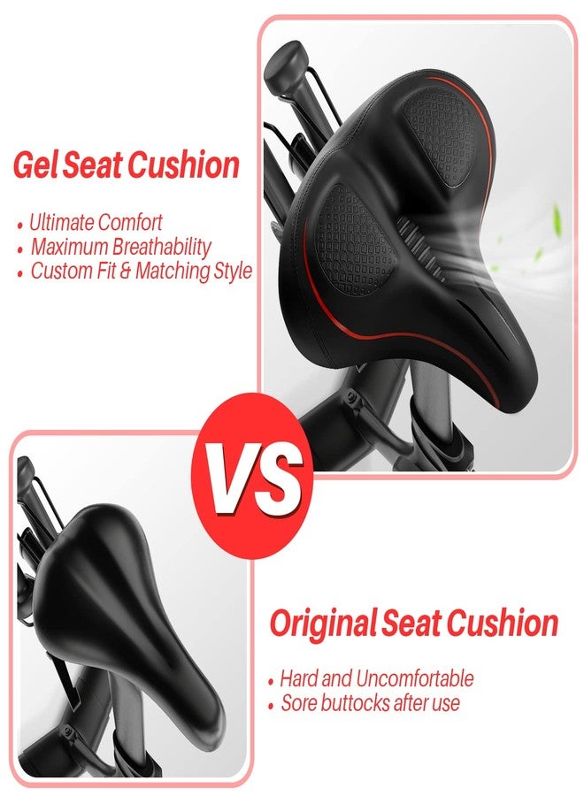 COOLWUFAN Oversized Bike Seat for Peloton Bike & Bike+, Comfort Seat Cushion Compatible with Peloton, Road or Exercise Bikes, Bicycle Wide Saddle Replacement for Men & Women, Accessories for Peloton - Image 5