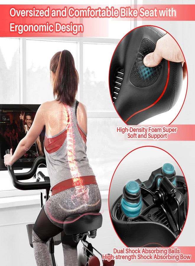 COOLWUFAN Oversized Bike Seat for Peloton Bike & Bike+, Comfort Seat Cushion Compatible with Peloton, Road or Exercise Bikes, Bicycle Wide Saddle Replacement for Men & Women, Accessories for Peloton - Image 3