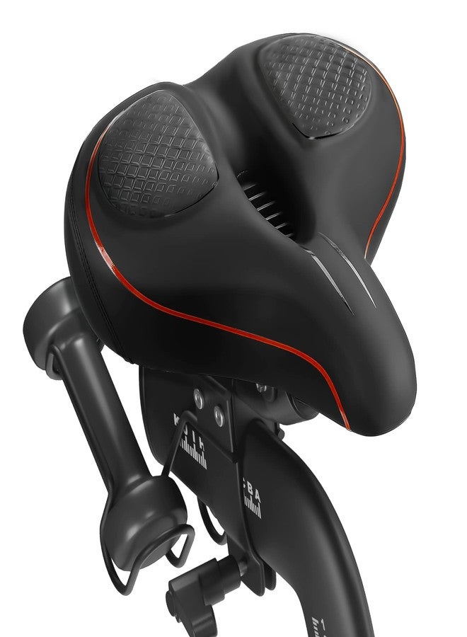 COOLWUFAN Oversized Bike Seat for Peloton Bike & Bike+, Comfort Seat Cushion Compatible with Peloton, Road or Exercise Bikes, Bicycle Wide Saddle Replacement for Men & Women, Accessories for Peloton - Image 1