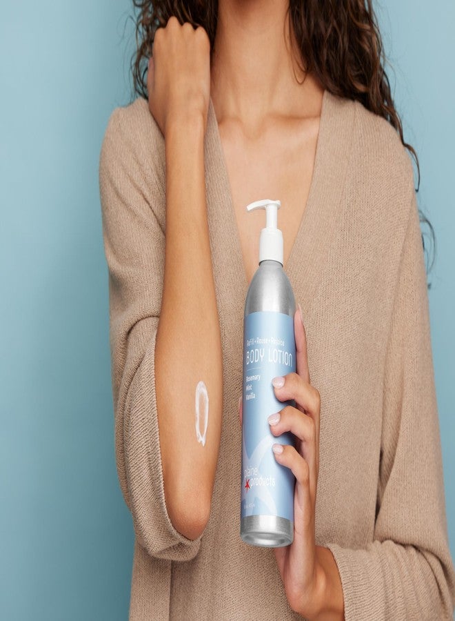 بلين بروداكتس صورة منتج Plaine Products لوشن للجسم صديق للبيئة - إكليل الجبل، نعناع، فانيليا - للبشرة الحساسة، 16 أونصة (الأصلي مع مضخة) - Image 2