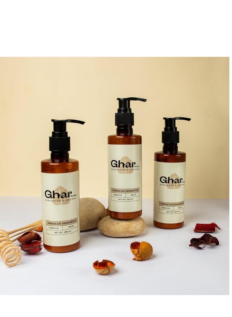 Ghar Soaps Hibiscus - Methi Anti Dandruff Shampoo For Men And Women (200 ml) - Image 2