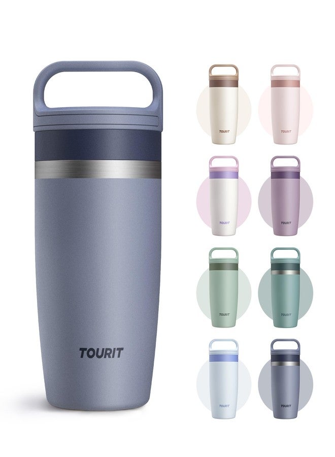 TOURIT Travel Coffee Mug 16 oz, Leakproof 2-Part Drink Lid Coffee Tumbler Cup, Insulated Stainless Steel Travel Mug, Dishwasher Safe Reusable Water Bottle, BPA-Free Coffee Mug, Navy Blue - Image 1