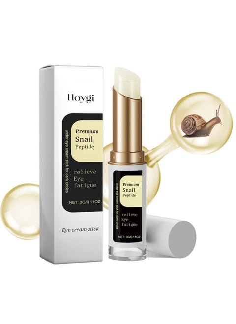 Eye Cream for Dark Circles, Advanced Snail Repair Eye Stick with Snail Mucin, Hydrating Cream for Puffiness and Bags Under Eyes, Reduces Fine Lines and Wrinkles (1pc)