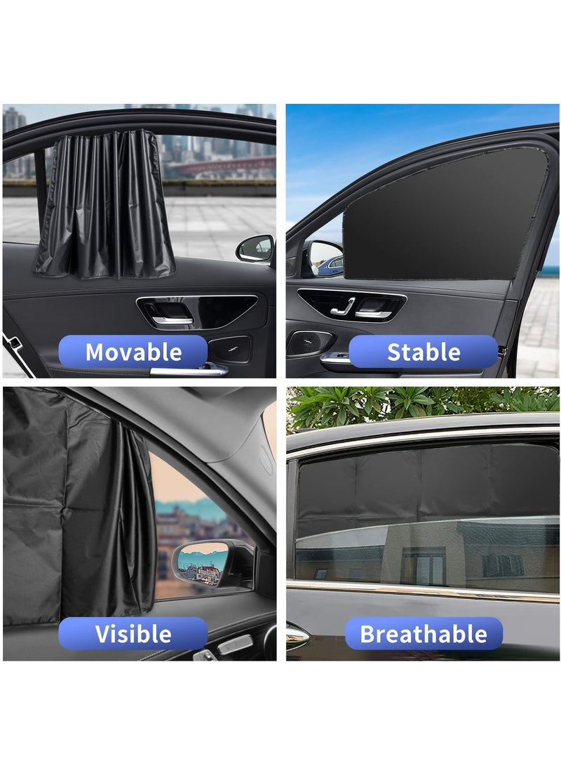 onepiece8 Car Side Window Sun Shade, 4 PCS Universal Magnetic Car Curtain with Blocks UV Rays, Reduce Damage from Direct Bright Sunlight and Heat, Universal Easy Fit Front Rear Seat - Image 3