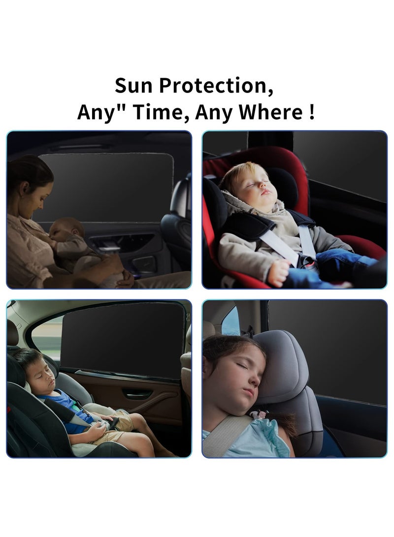 onepiece8 Car Side Window Sun Shade, 4 PCS Universal Magnetic Car Curtain with Blocks UV Rays, Reduce Damage from Direct Bright Sunlight and Heat, Universal Easy Fit Front Rear Seat - Image 5