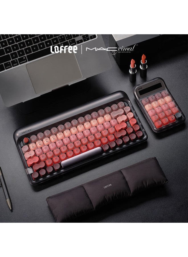 Lofree Lofree Lipstick Black Tube Mac Collaboration Mechanical Keyboard Wireless Tri-mode Bluetooth Hot-swappable 84-key Office Keyboard For Women