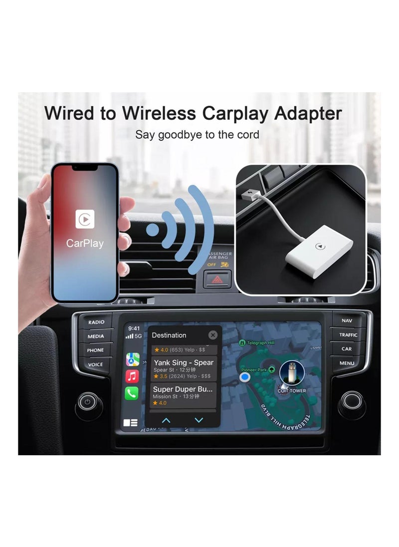 Generic Wireless CarPlay Adapter for iPhone – Plug & Play Apple CarPlay Dongle with 5GHz WiFi, Online Update  - Image 2