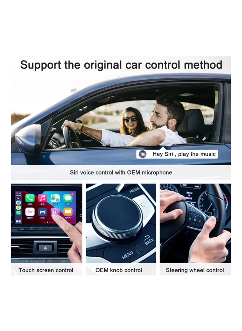 Wireless CarPlay Adapter for iPhone – Plug & Play Apple CarPlay Dongle with 5GHz WiFi, Online Update