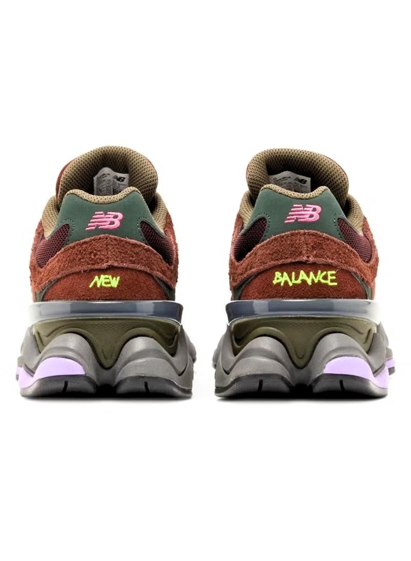 نيو بالانس حذاء نيو بالانس 9060 – وردي عنابي | أحذية لايف ستايل للجنسين بجزء علوي من الجلد المدبوغ والشبك - Image 4