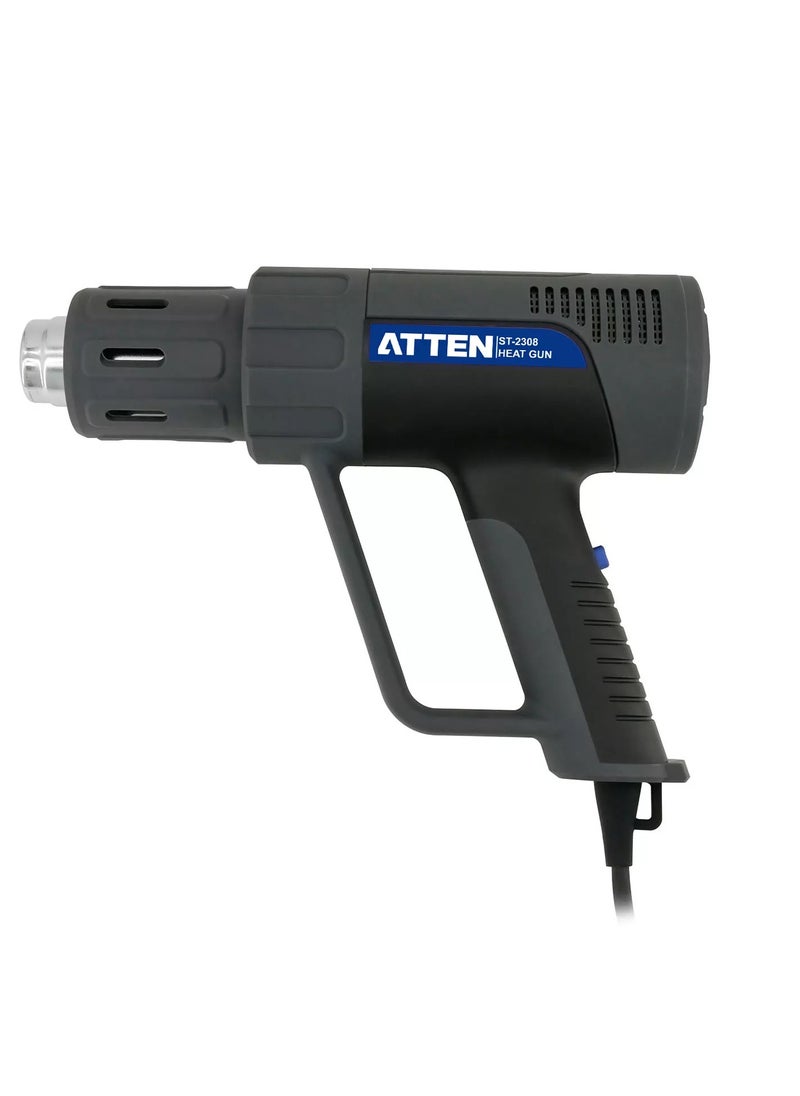 Atten ST-2308 Heat Gun is a versatile and powerful tool commonly used for tasks such as heat shrinking paint stripping soldering and more Its high temperature output and adjustable features make it suitable for both industrial and DIY applications.